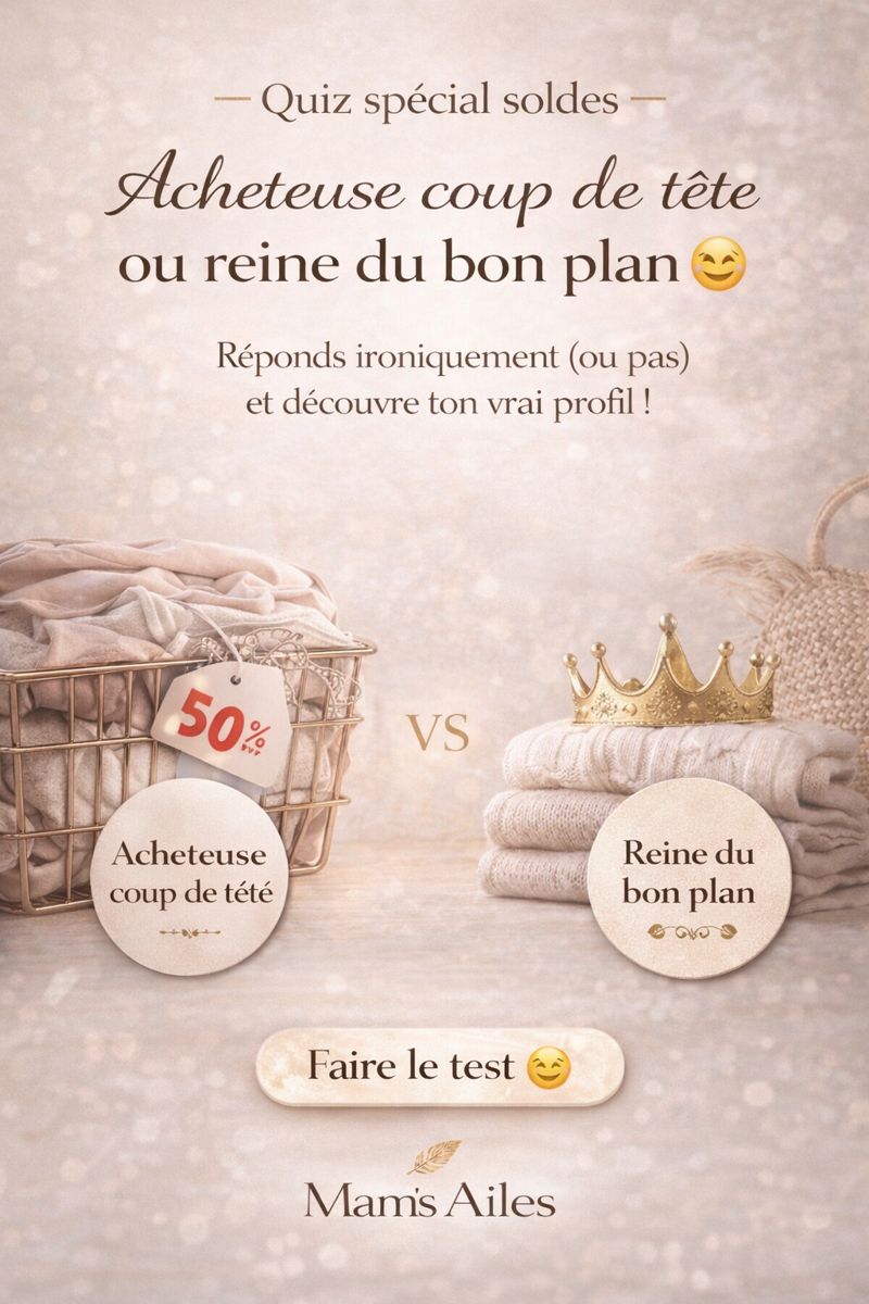 Acheteuse coup de tête ou reine du bon plan ? 😏 - Mam’s Ailes