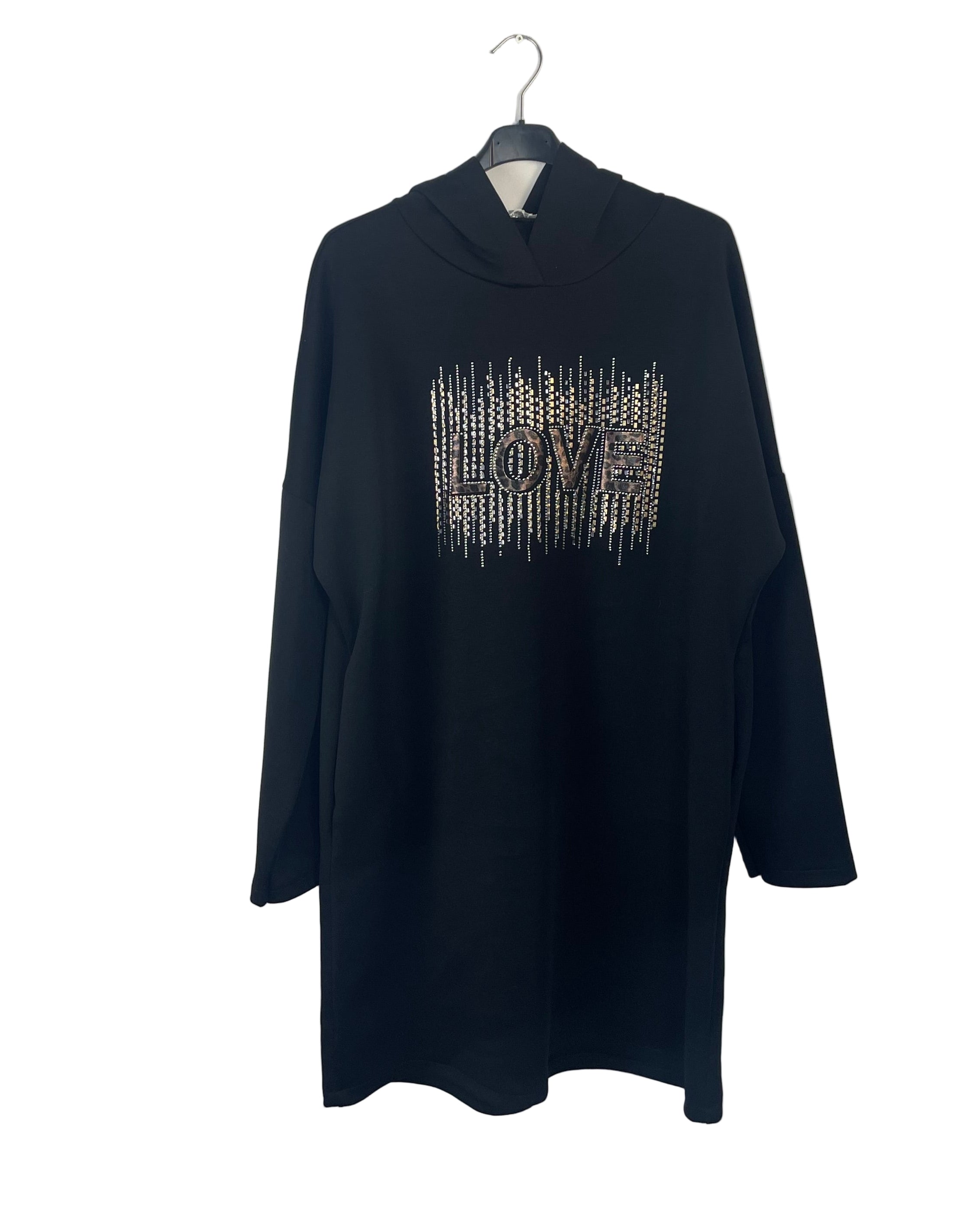 Sweat long oversize LOVE pour femme coupe confortable