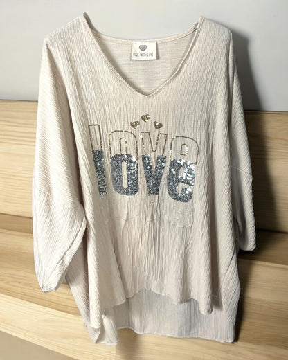 Blouse oversize Love love love