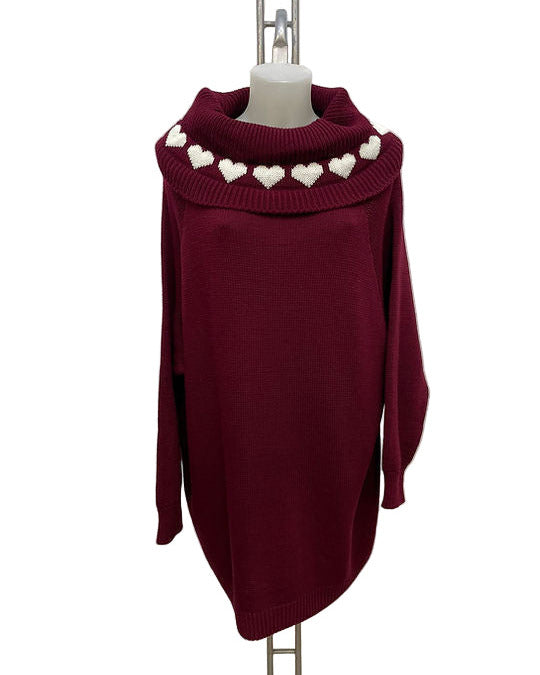 robe pull col large femme