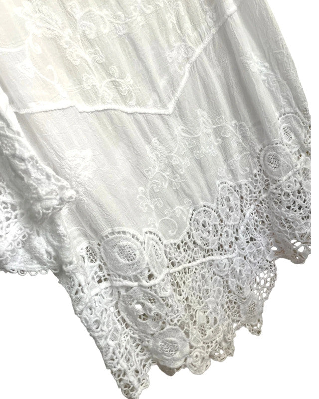 Tunique Bohème en Coton & Dentelle