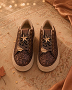 Chaussures femme chocolat – Baskets Siena style décontracté