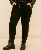 pantalon style sport chic femme noir