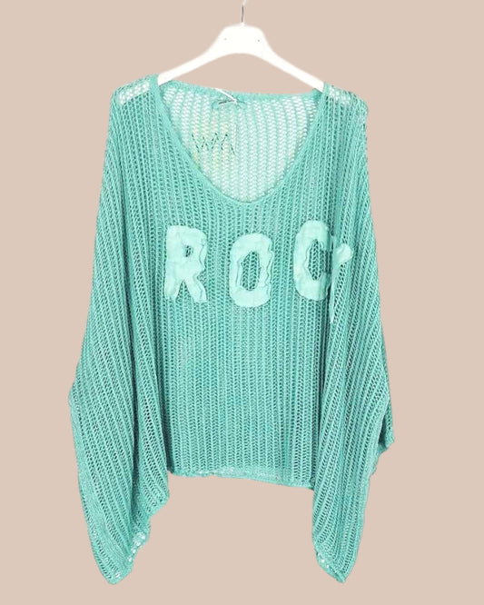 Pull Filet Oversize “ROCK” – Confort & Attitude 💎