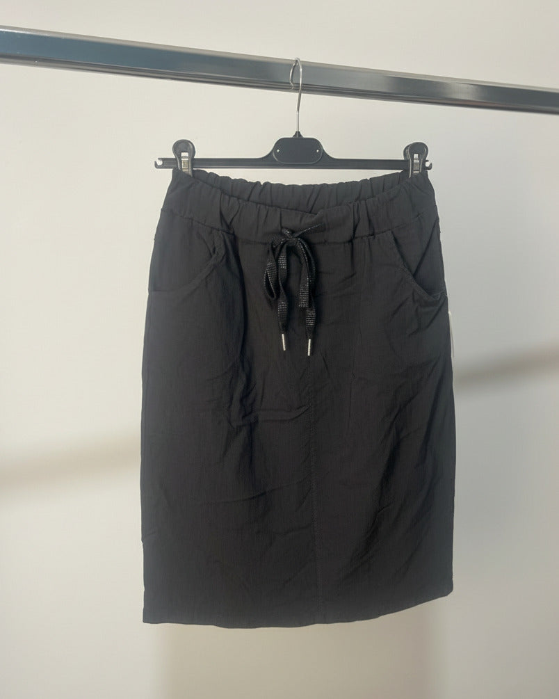 Jupe magique femme, taille élastiquée et cordon scintillant – Mam’s Ailes