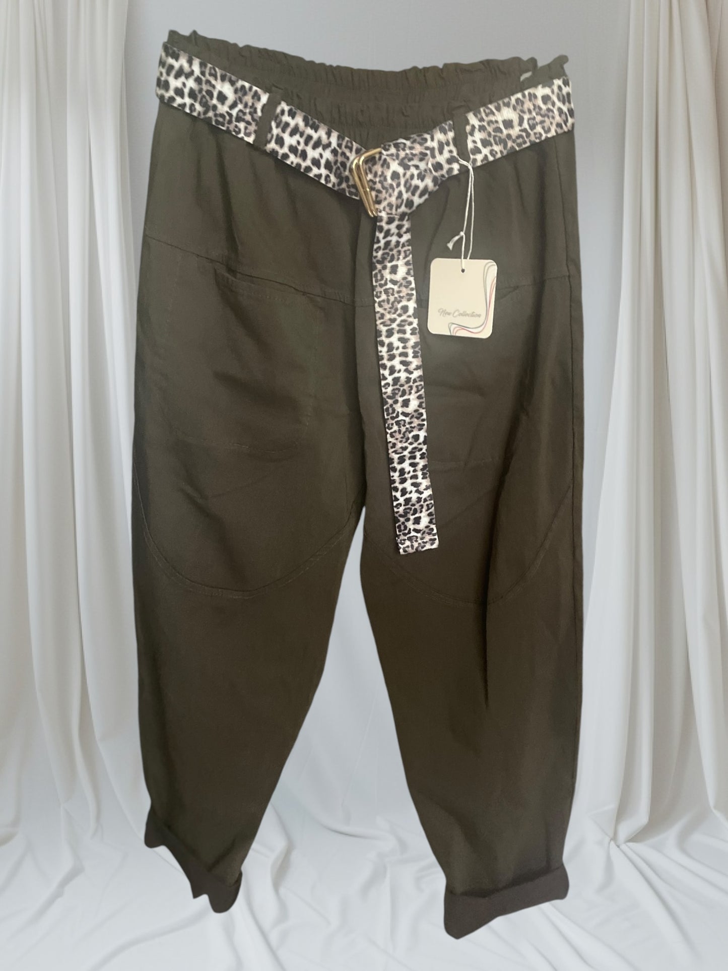 Pantalon magique Ceinture léopard