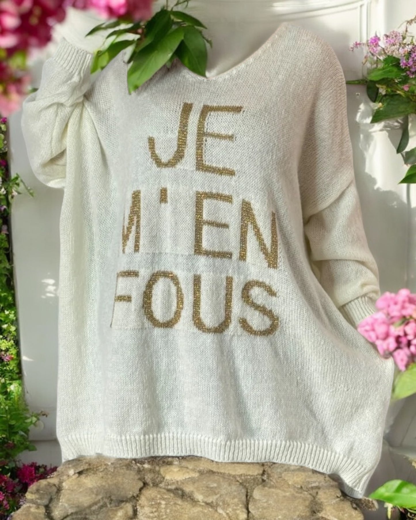 Pull oversize Je m'en fous