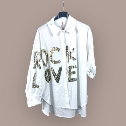 Chemise Oversize Rock Love - Audacieuse et Stylée