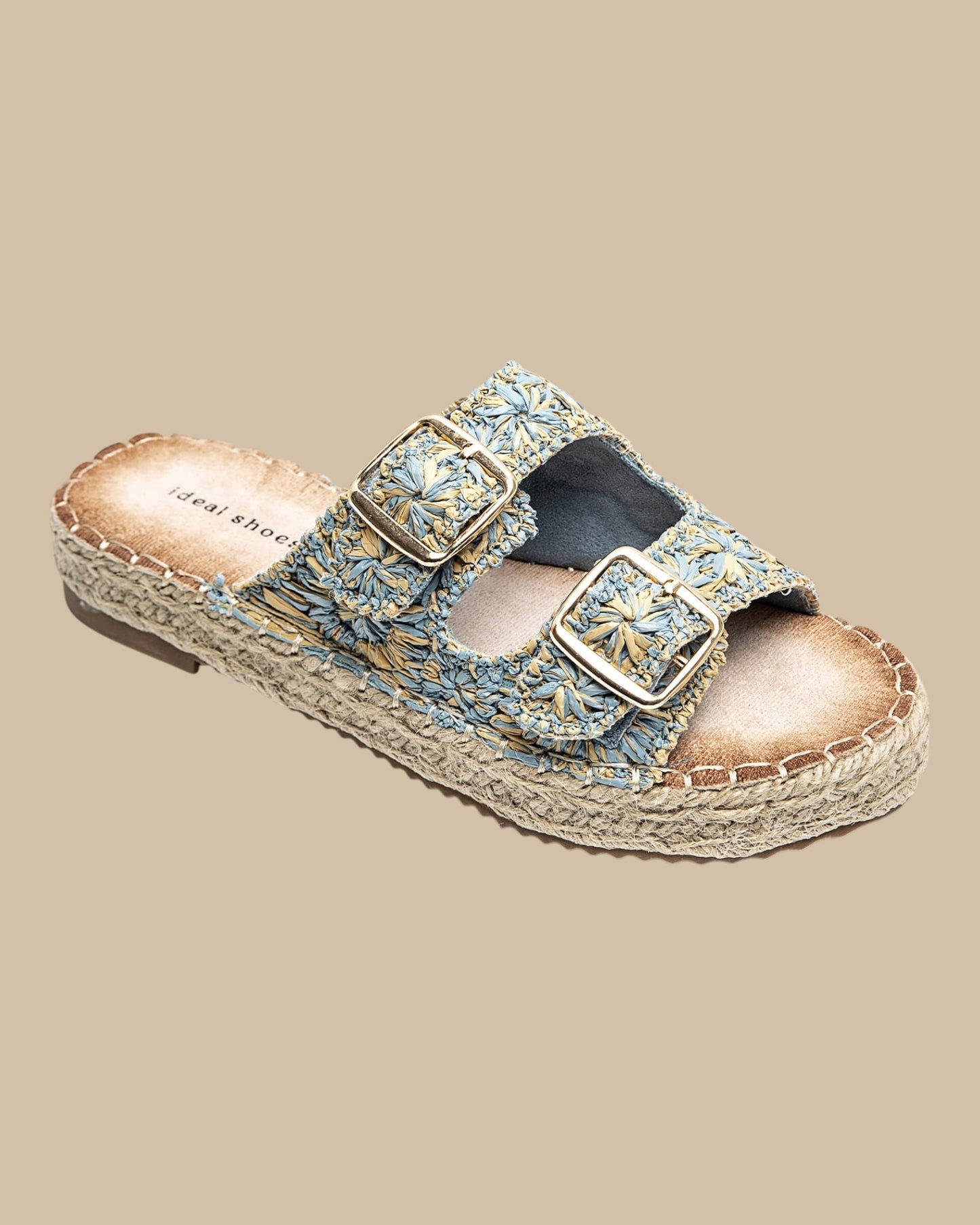 Sandales Divine – Mules Bohème en Dentelle –  Bleu