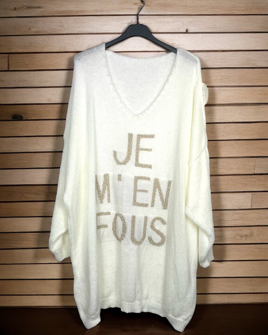 Pull oversize Je m'en fous