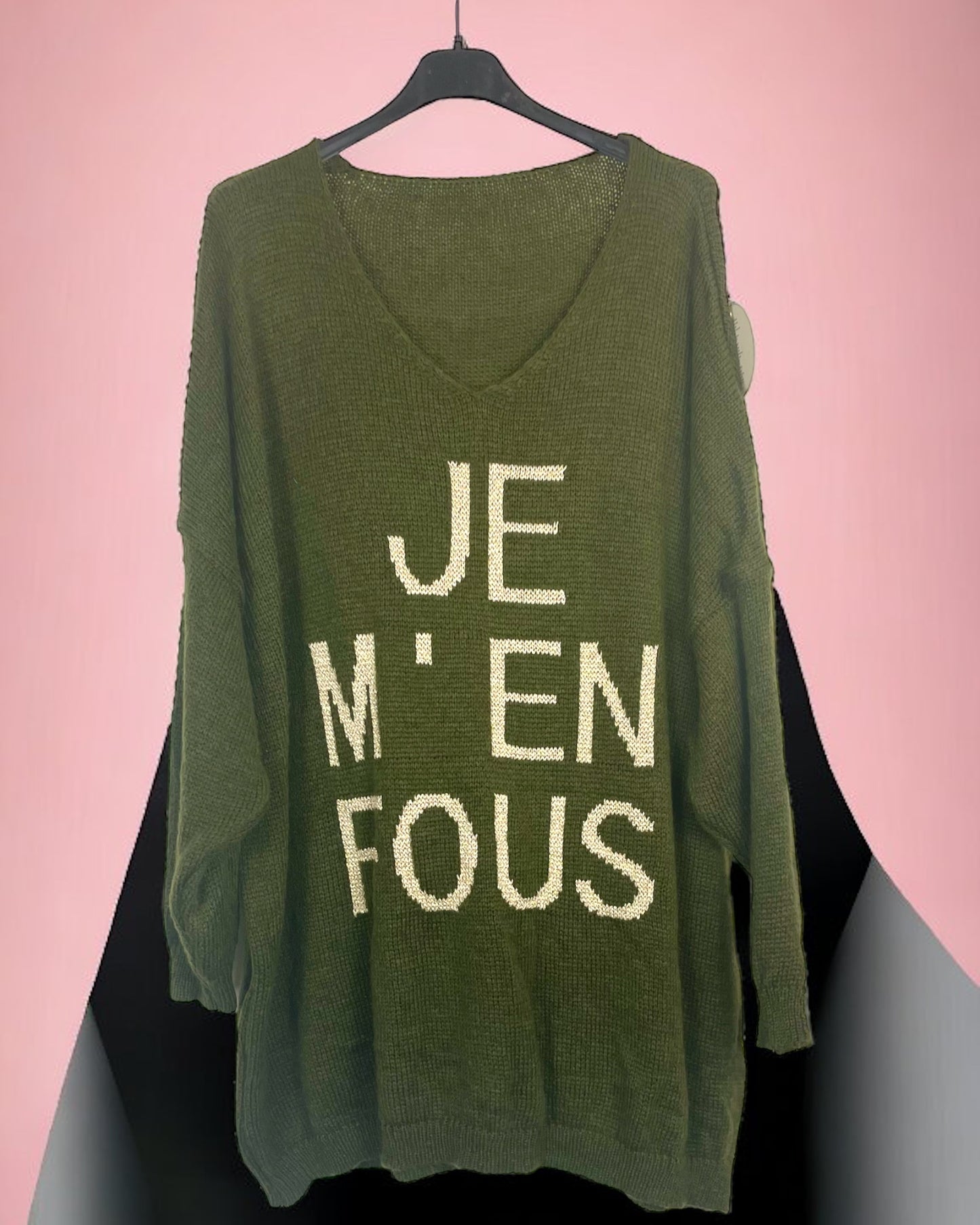 Pull oversize Je m'en fous