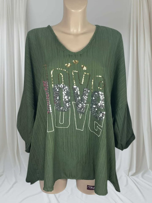 Blouse oversize Love love love