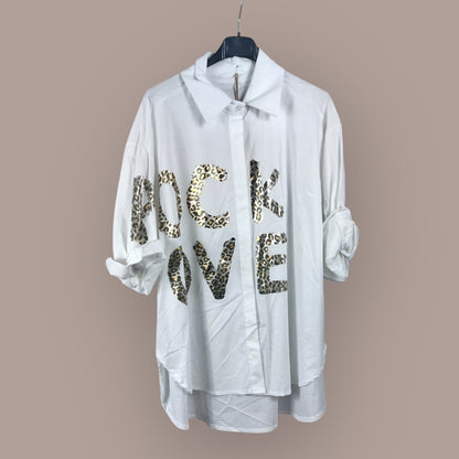 Chemise Oversize Rock Love - Audacieuse et Stylée