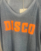 T-shirt Gloria détail flocage DISCO pailleté matière coton respirable made in Italy