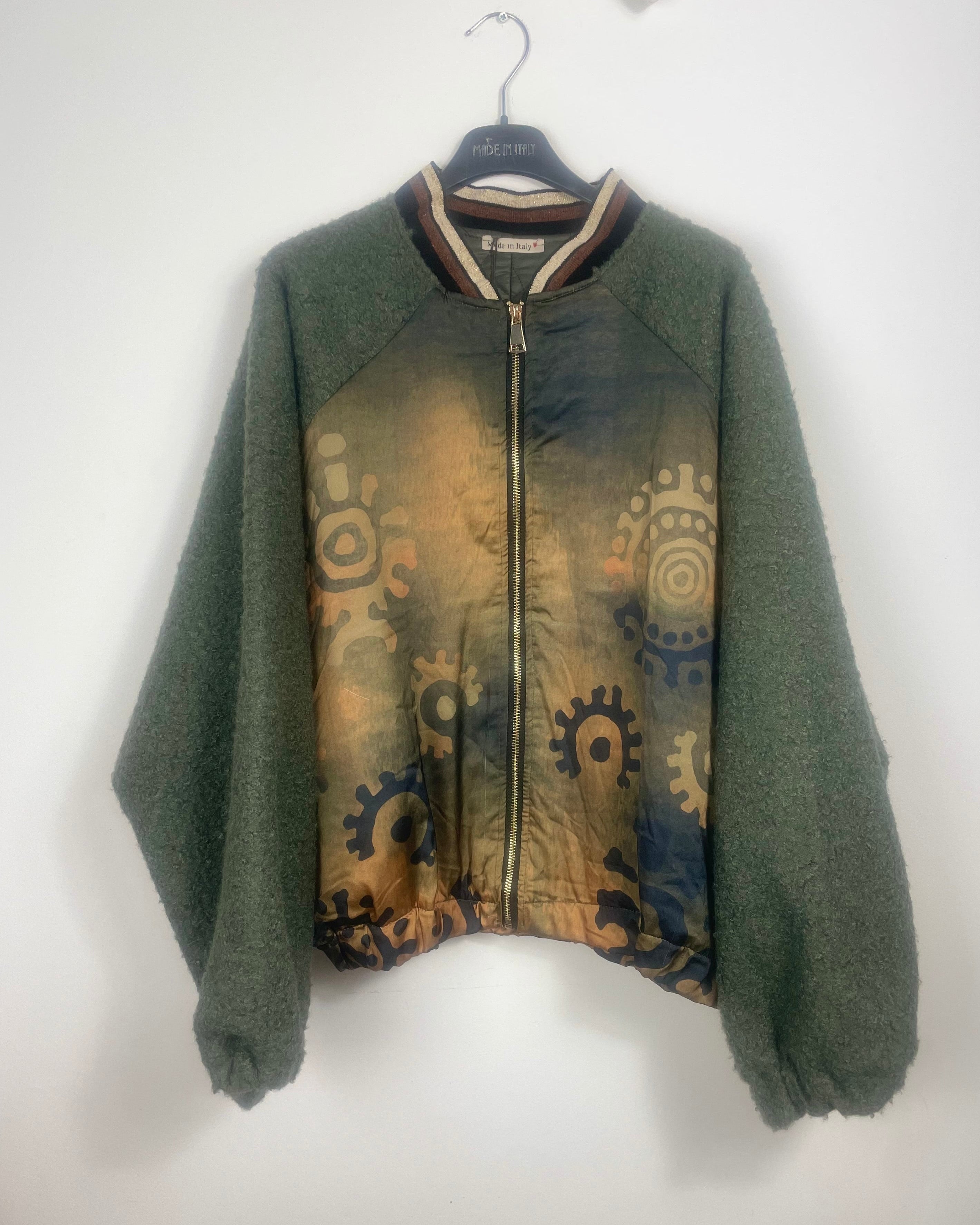 Veste bomber kaki Made in Italy – fermeture zippée – Mam’sailes