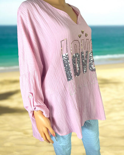 Blouse oversize Love love love