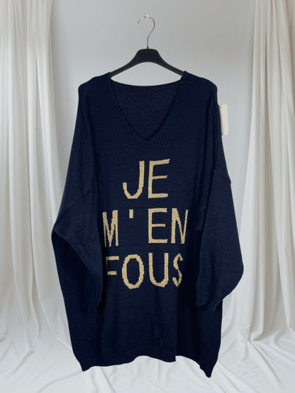 Pull oversize Je m'en fous