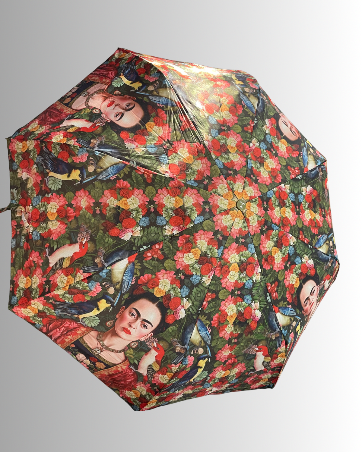 Parapluie pliant 31 cm avec impression Frida Kahlo, design Italie, fabrication Madrid