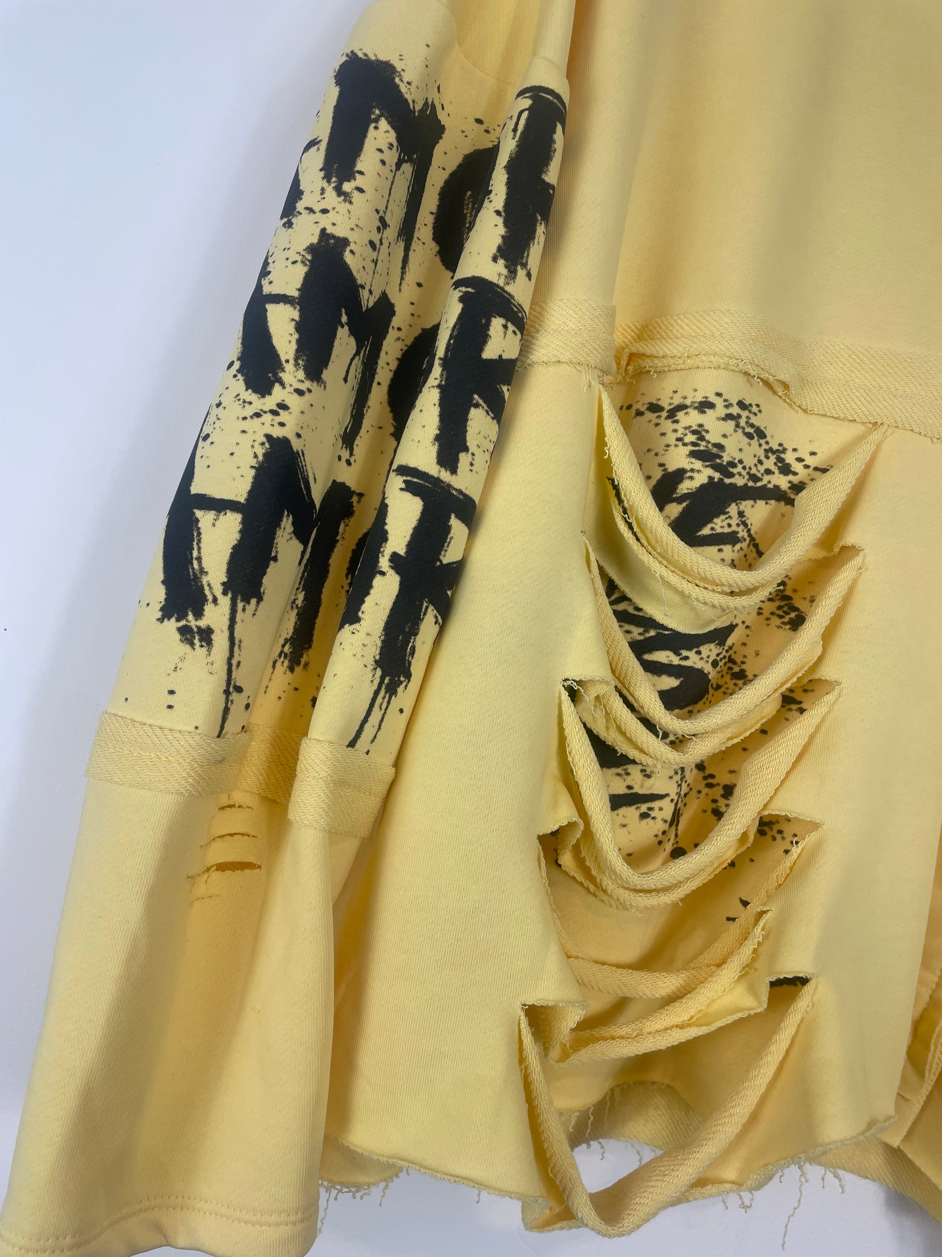 inscription manche AMOR effet destroy coton