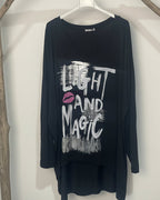 Tunique Light and Magic lèvres roses grande taille 42-56 made in Italy