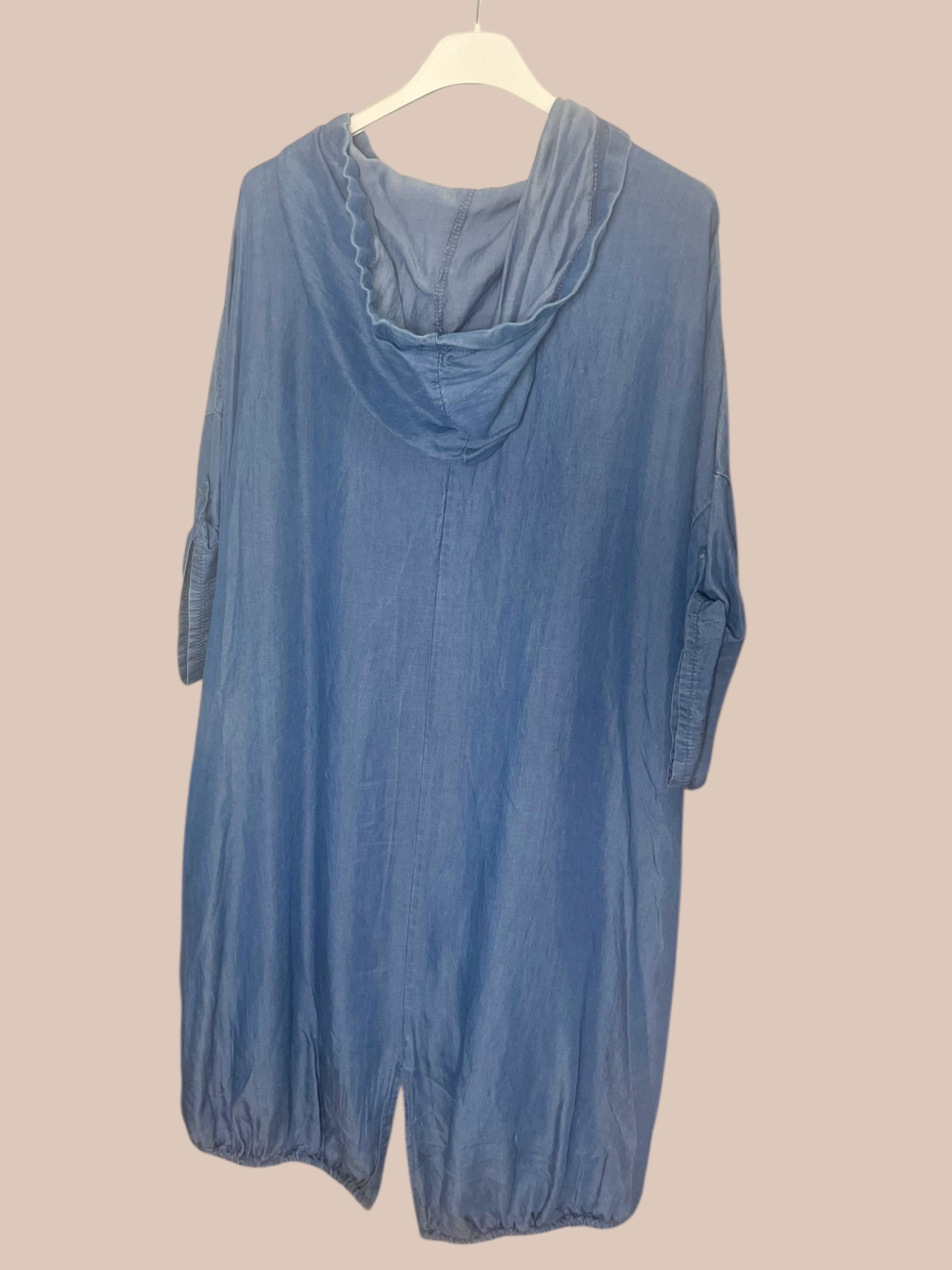 tunique robe effet jean femme grande taille lyocell made in italy
