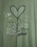 Détail motif basket Converse strass argentés ballon cœur messages Young Trendy Love Best qualité italienne