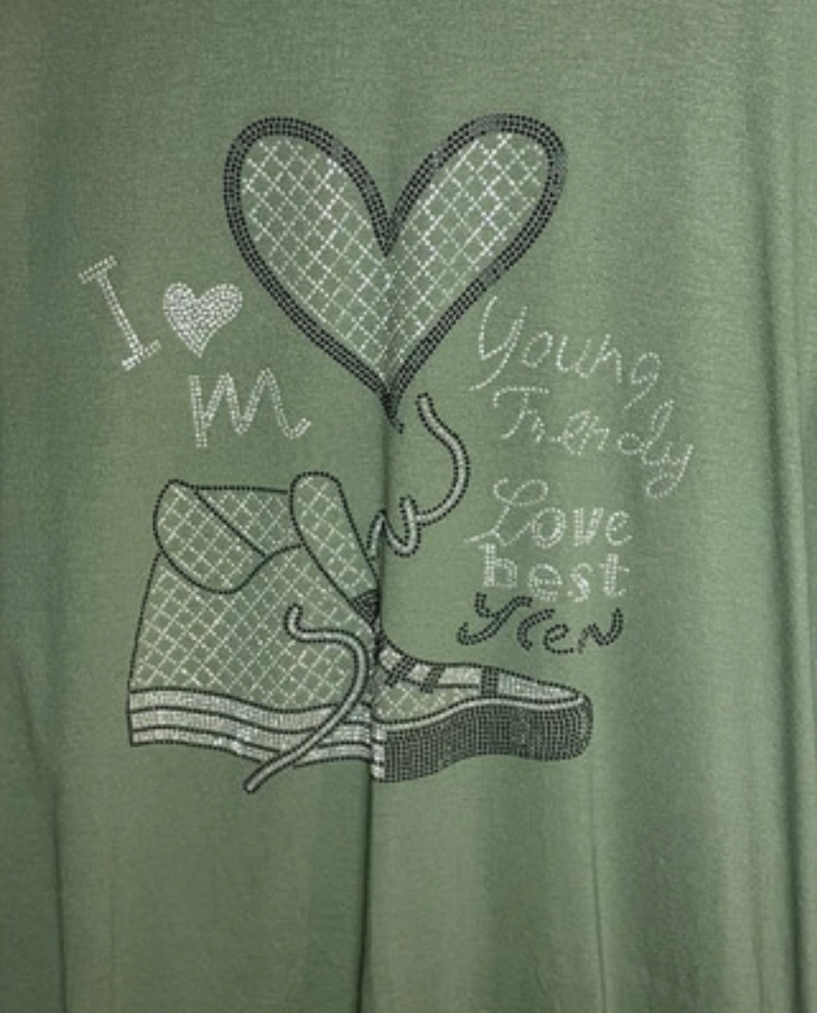 Détail motif basket Converse strass argentés ballon cœur messages Young Trendy Love Best qualité italienne