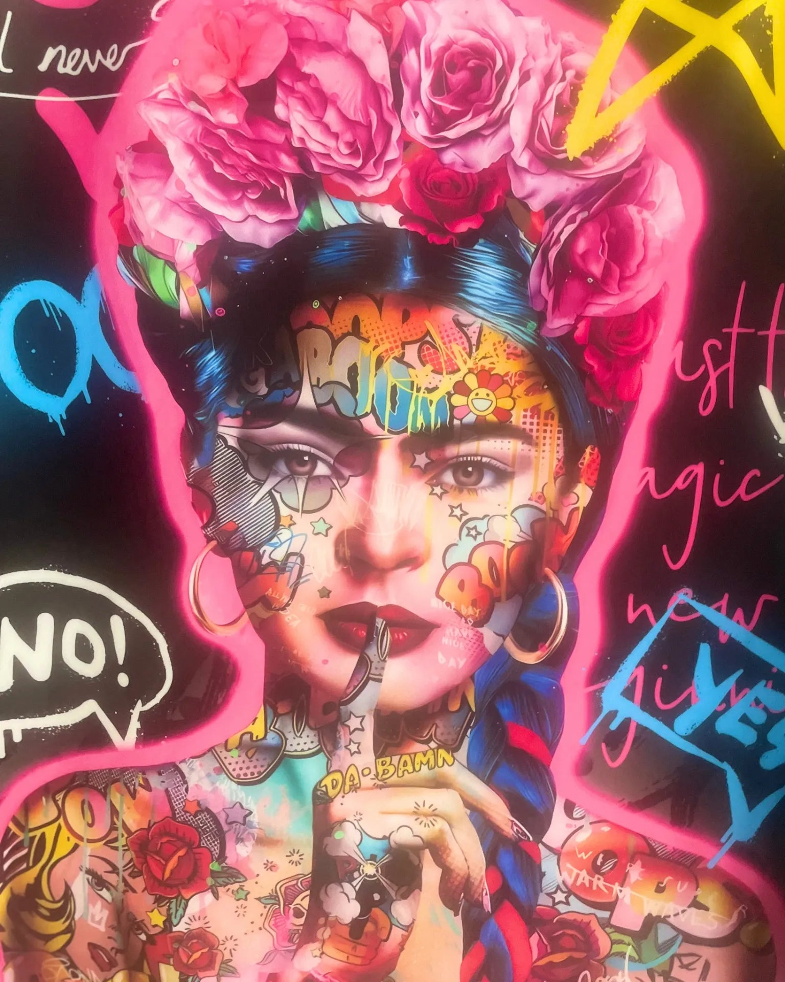 motif Blazer femme imprimé Frida Kahlo pop art street style – made in Italy