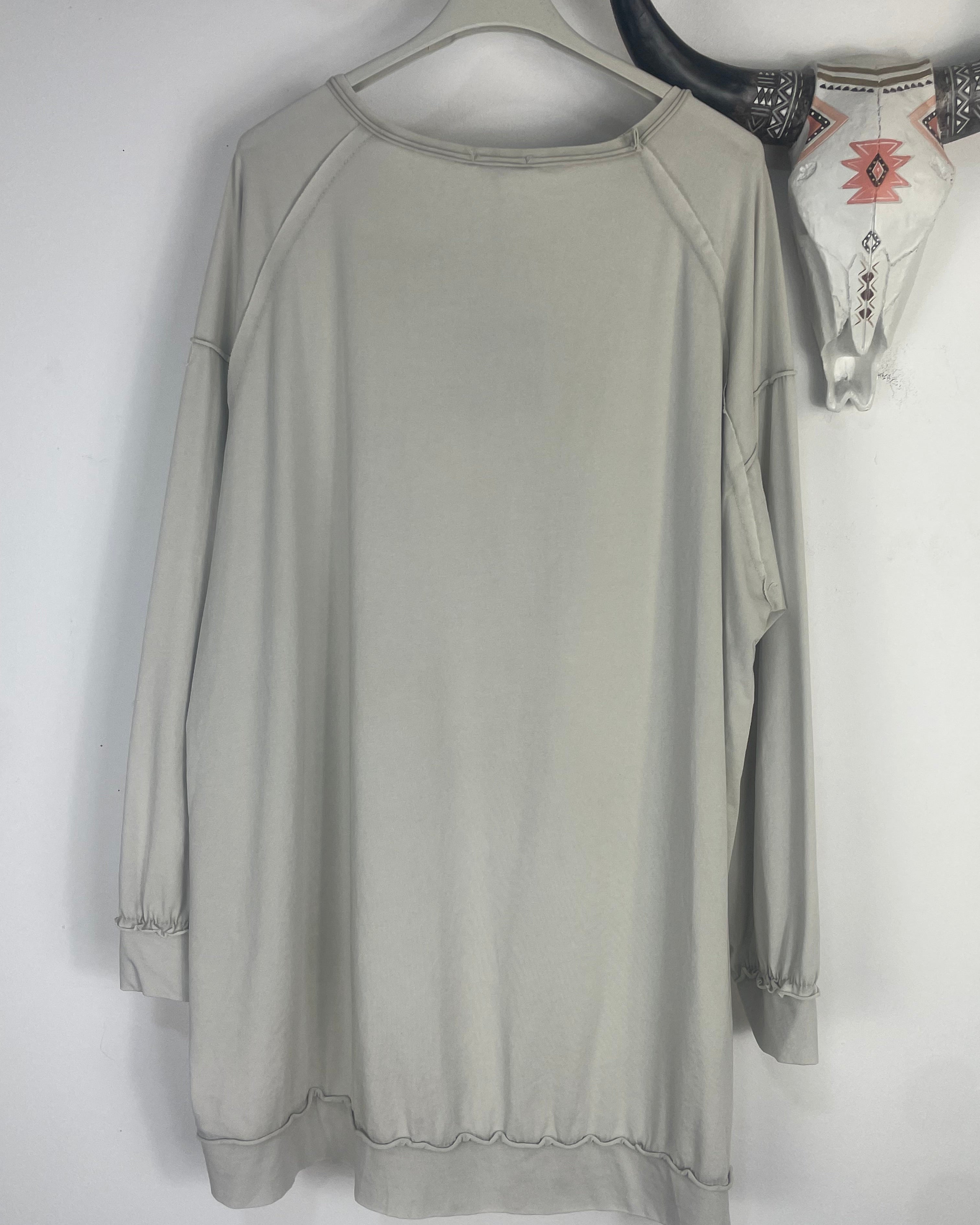 Tunique Audace DO WHAT YOU WANT écru orange rose fluo 73x68/82 cm made in Italy vue de dos