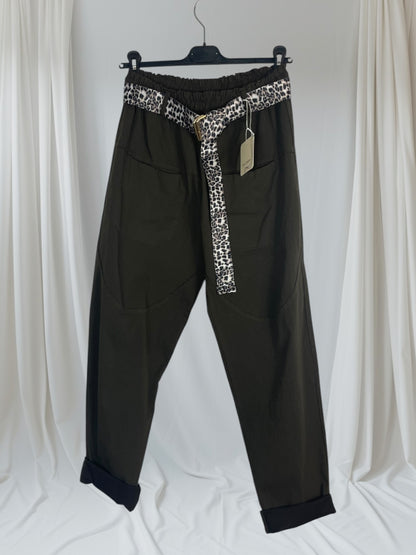 Pantalon magique Ceinture léopard