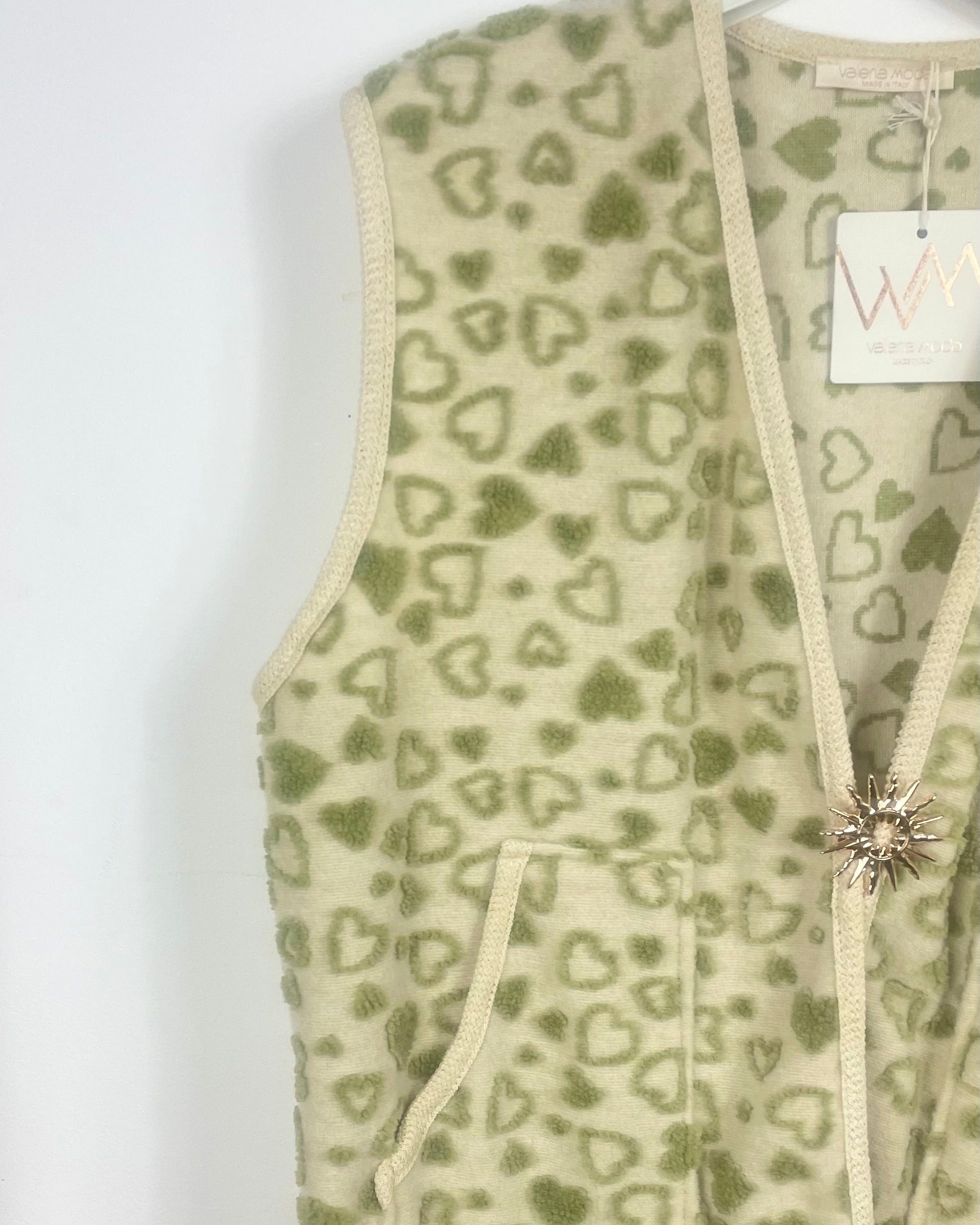 Détail  sur gilet cœur – Mam’sailes