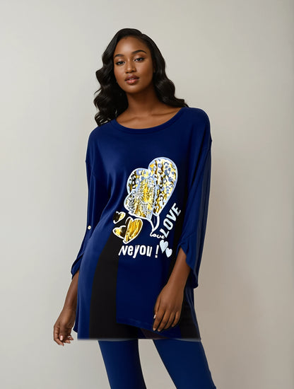 Tunique Love - Taille unique jusqu'au 52 | Confort et style