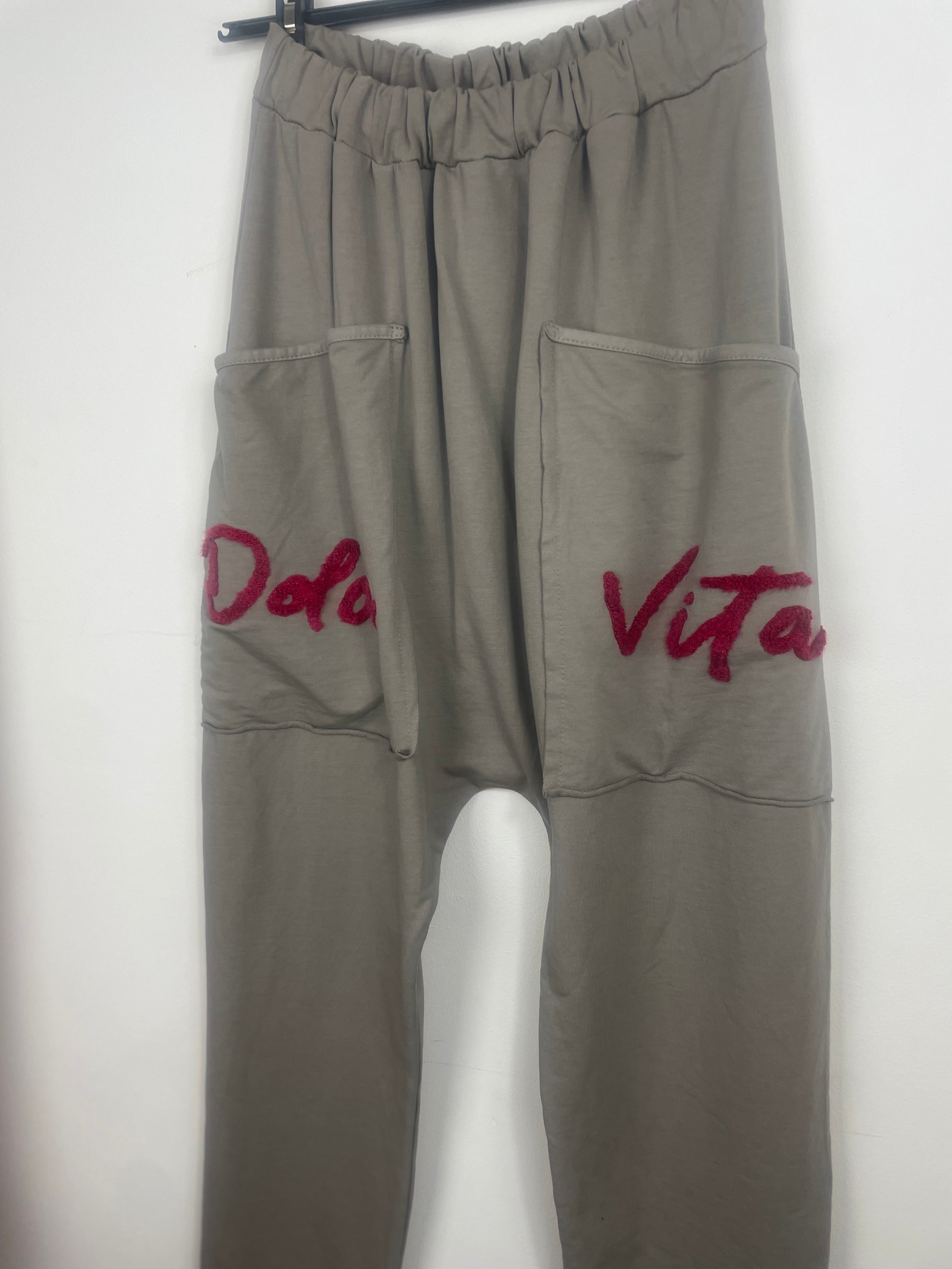 Jogging Dolce Vita – coton doux & lettering fuchsia