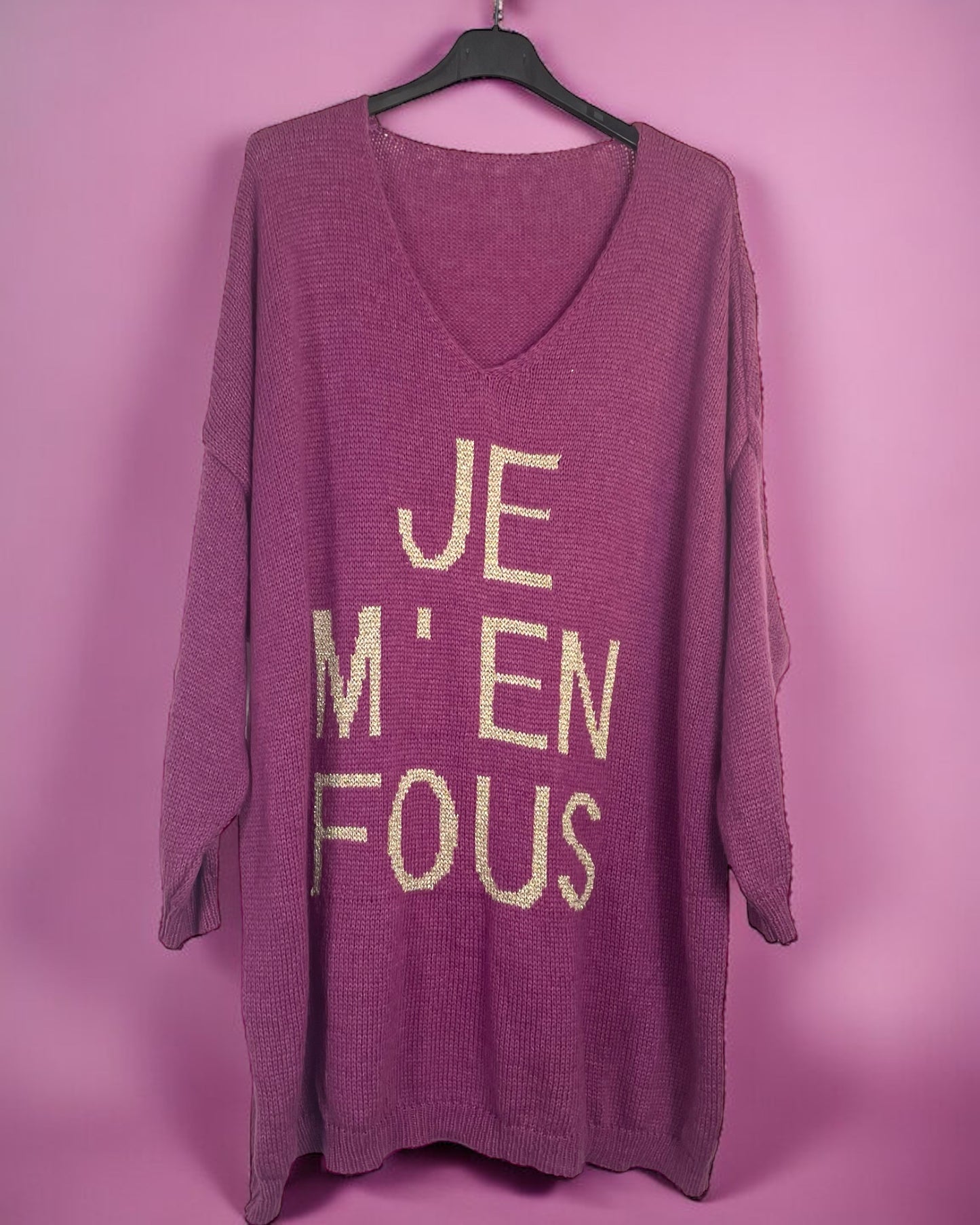 Pull oversize Je m'en fous