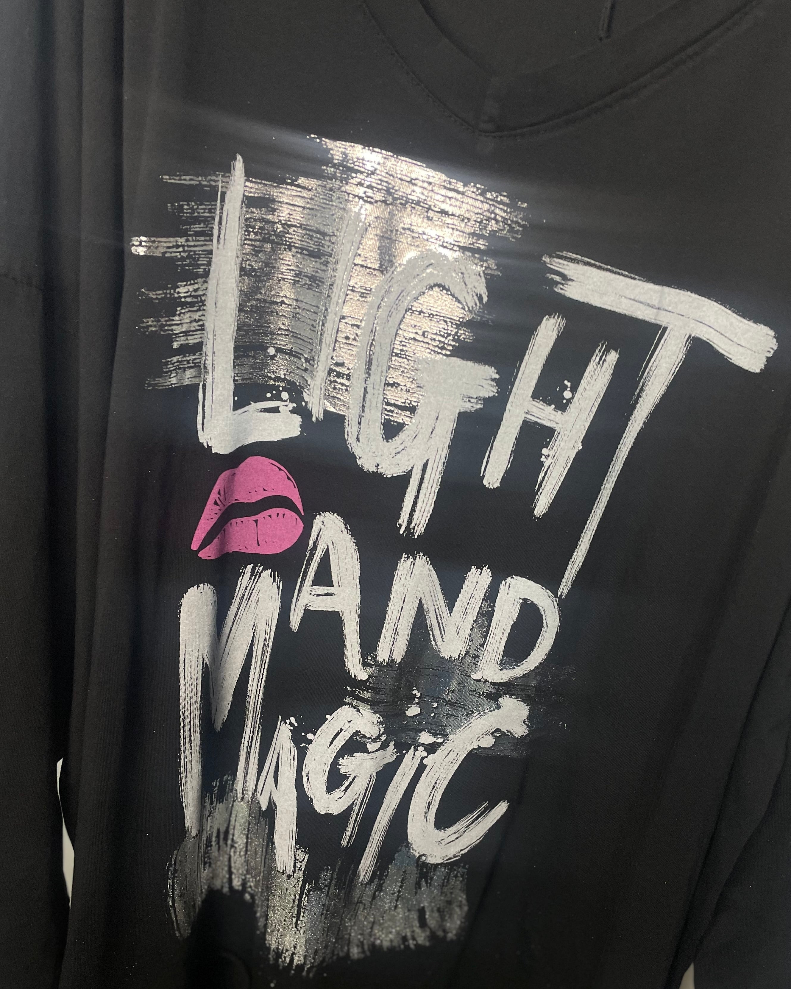 Tunique Light and Magic lèvres coton stretch grande taille manches longues