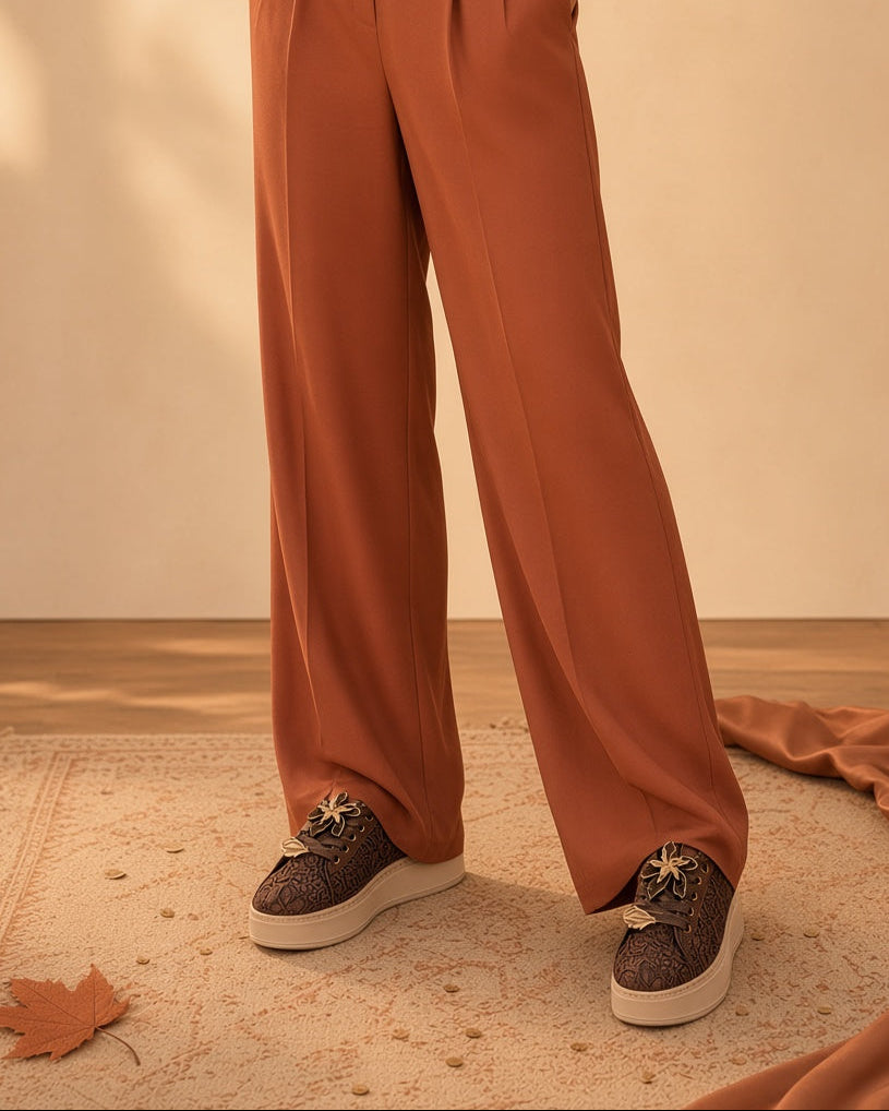 Baskets femme chocolat Siena – détail du modèle Mam’s Ailes