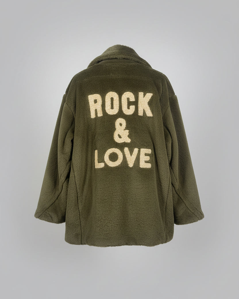 Veste cocooning pilou Rock Love intérieur satiné polyester nylon vue de dos