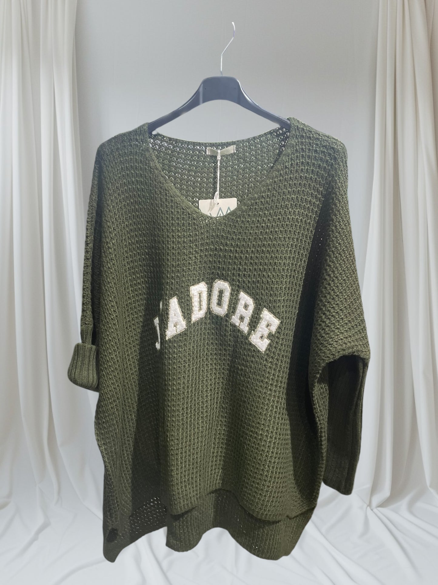 Pull j'adore oversize