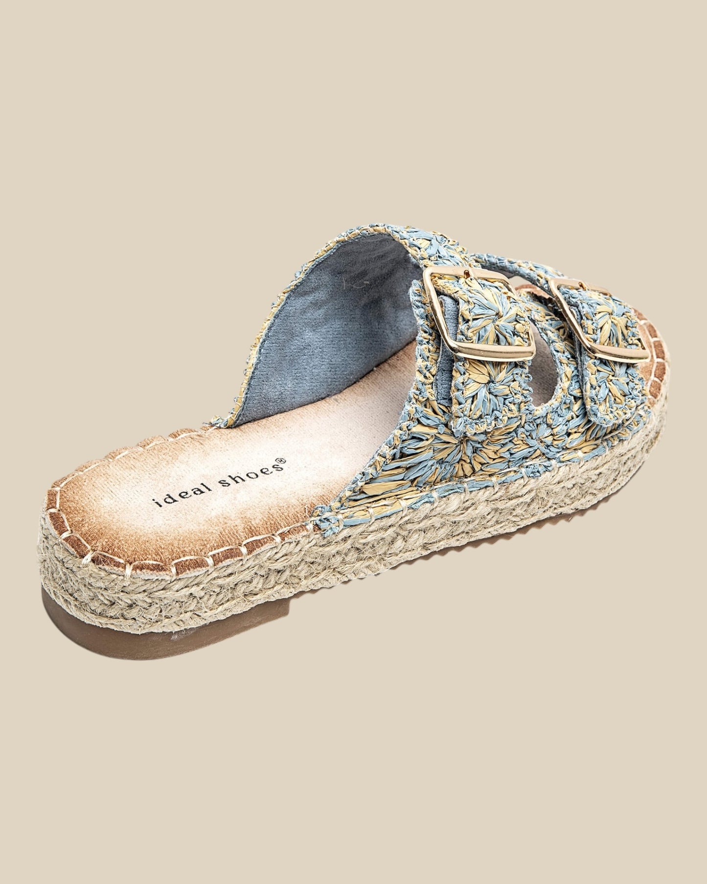 Sandales Divine – Mules Bohème en Dentelle –  Bleu