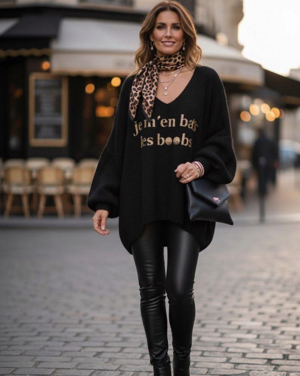 Pull femme oversize fun et décontracté 
