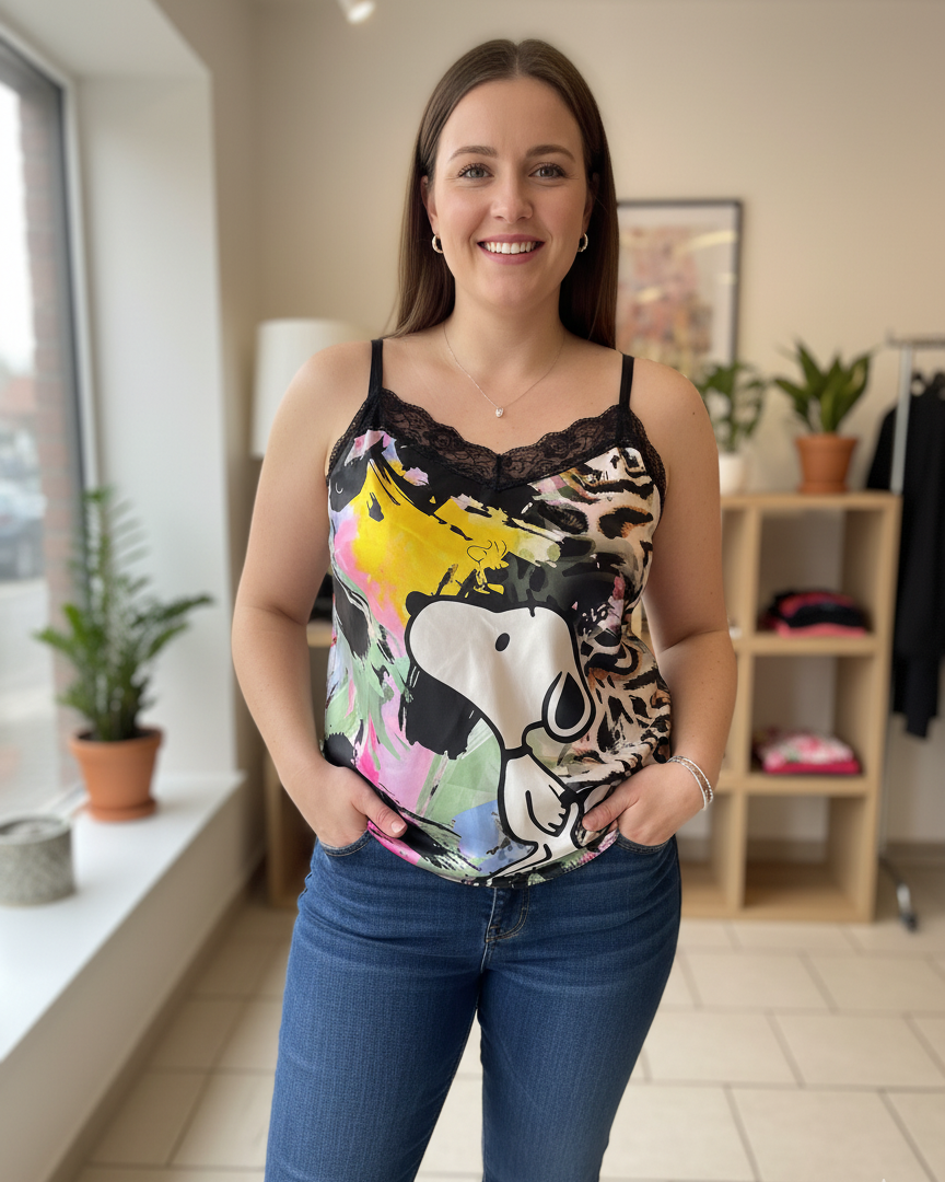 Caraco Snoopy coloré à bretelles ajustables 