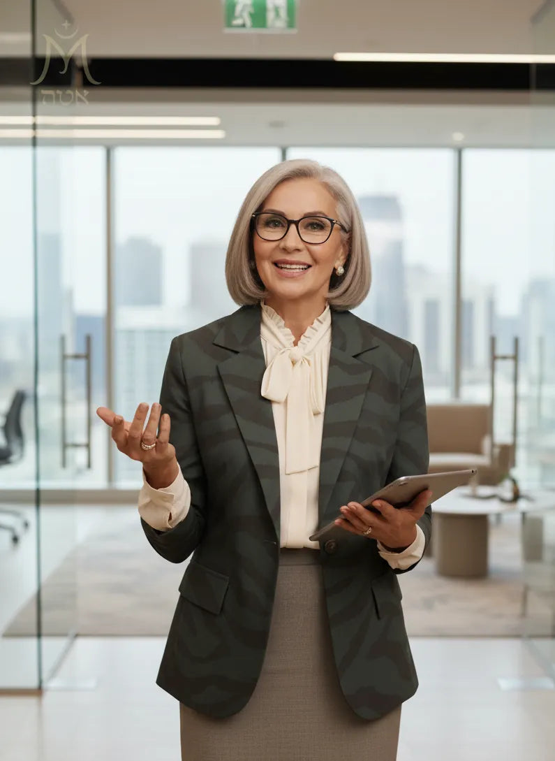 Blazer anthracite femme motif zébré – Mam’sailes