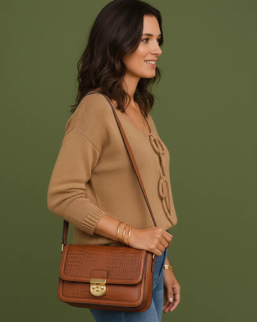 Gilet féminin chic italien, ornements nœuds, mode bohème élégante