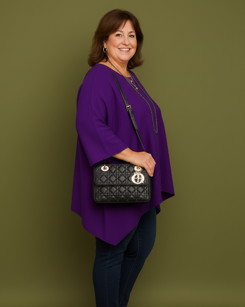 Poncho femme grande taille coupe ample poncho chic bohème