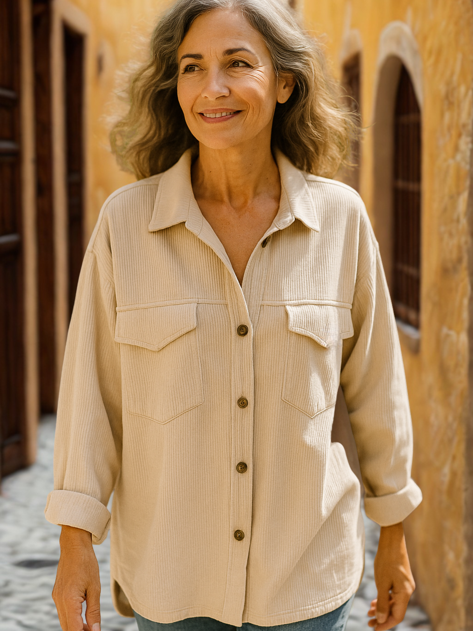 Chemise-veste “Giulia” – Le jean version chic & confort