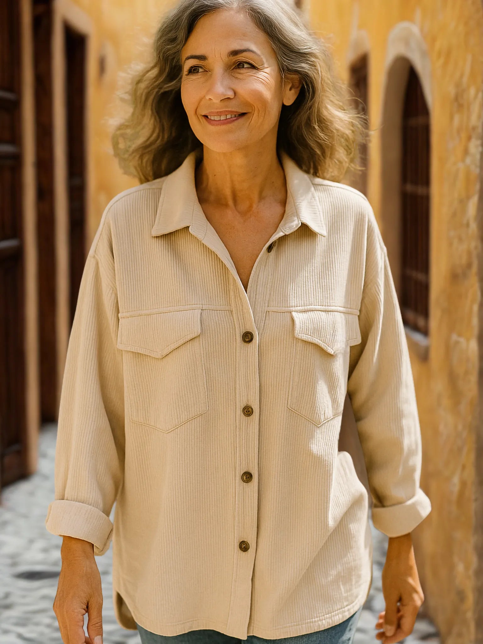 Chemise-veste “Giulia” – Le jean version chic & confort