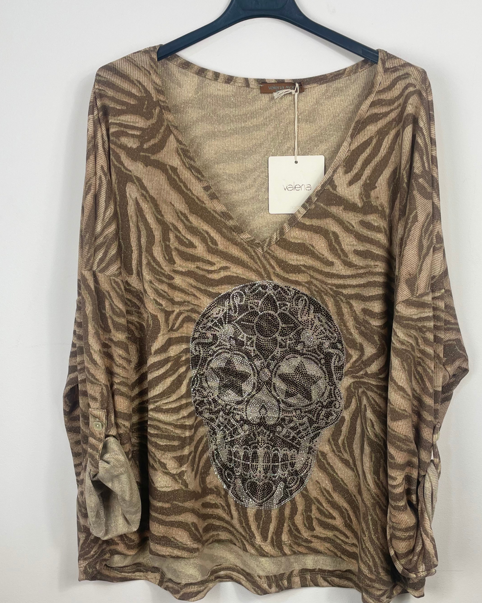 Pull rock kaki femme – coupe fluide oversize – Mam’sailes