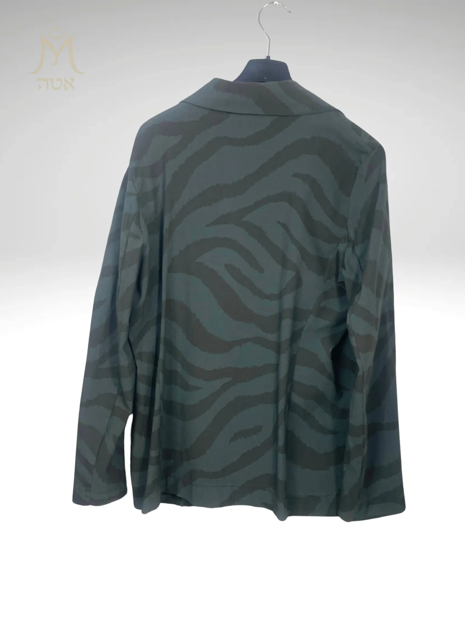 Blazer anthracite vu de dos femme motif zébré – Mam’sailes