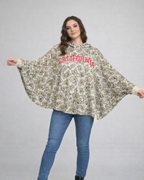 Sweat California manches chauve-souris poche kangourou capuche couleur beige