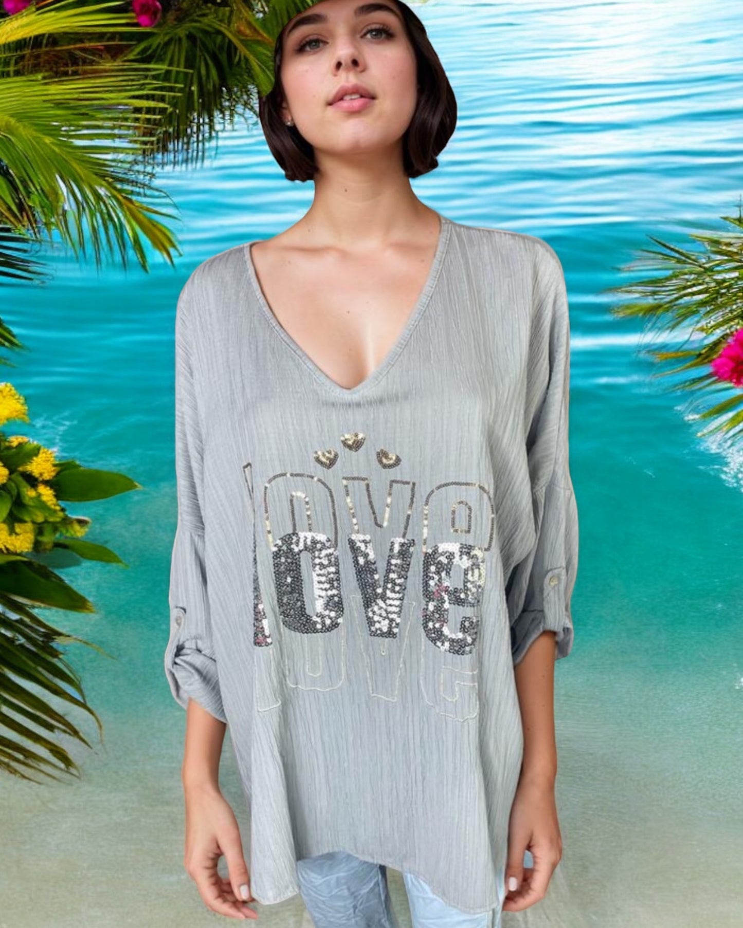 Blouse oversize Love love love